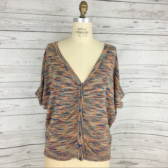 Kensie Sweaters - Kensie Space Dye knit dolman sleeve cardigan